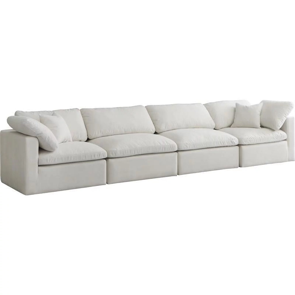 Cream Velvet Modular Sofa J692663