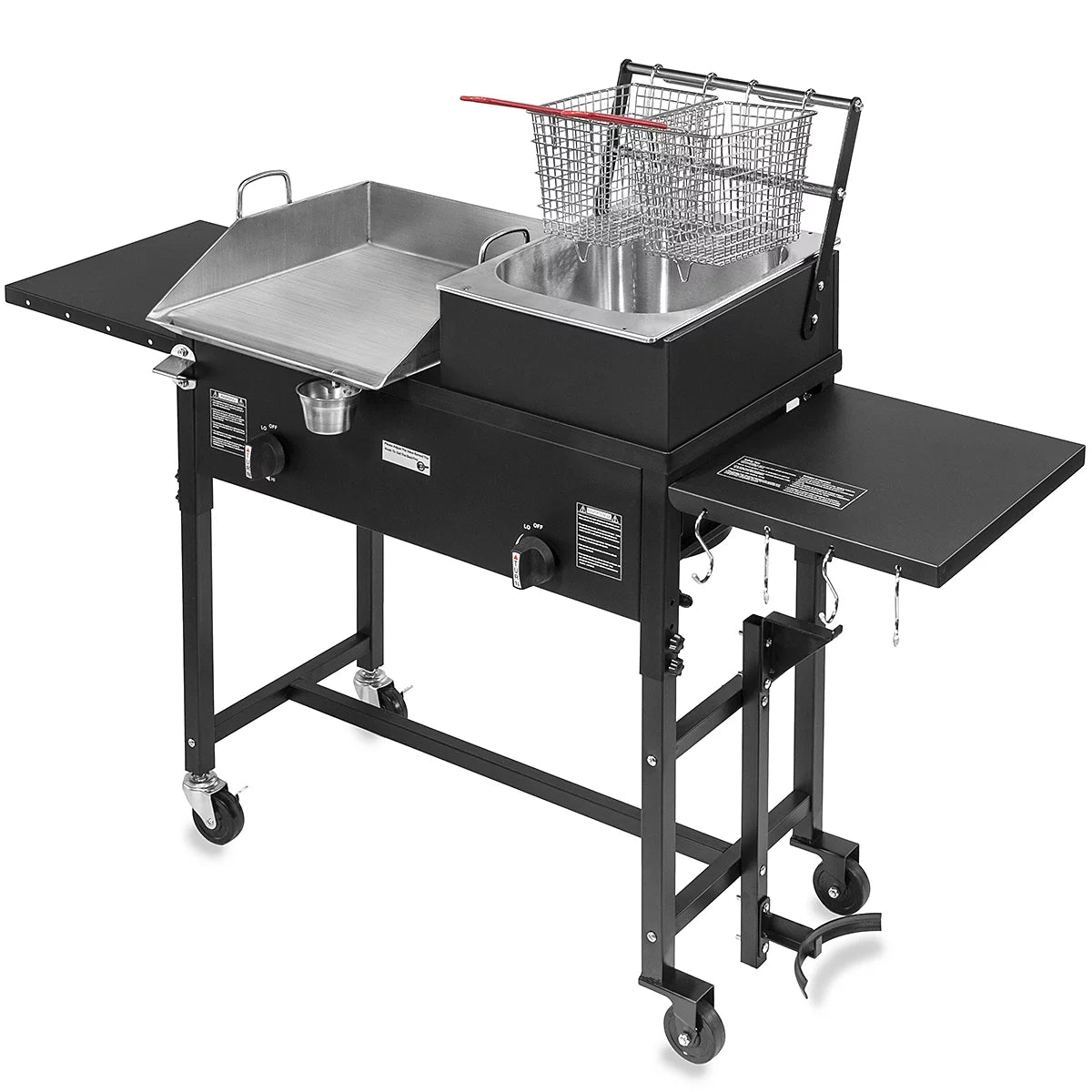 58,000 BTU Propane Double Burner Stove Griddle & Deep Fryer M538