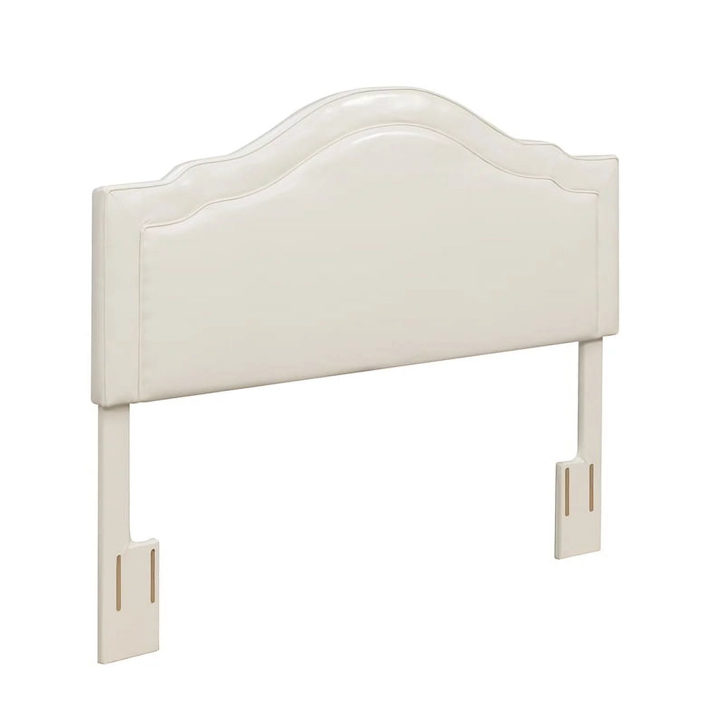 Cream Faux Leather Queen Headboard A23895