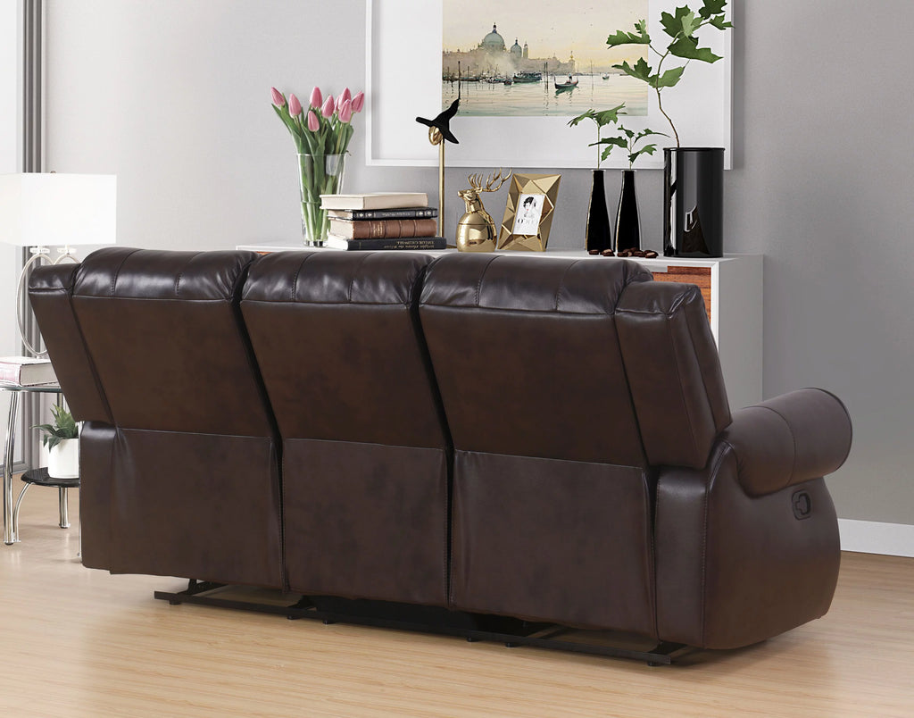 Brown Reclining Sofa X49135