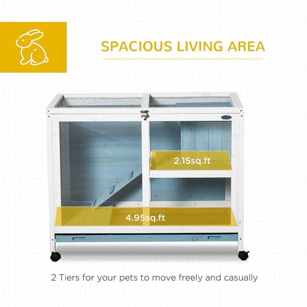 2-Story Wooden Rabbit Hutch L34530