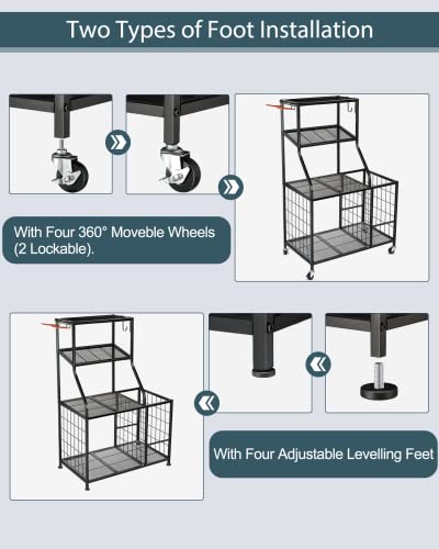 Home Gym Storage Rack with Wheel E1572