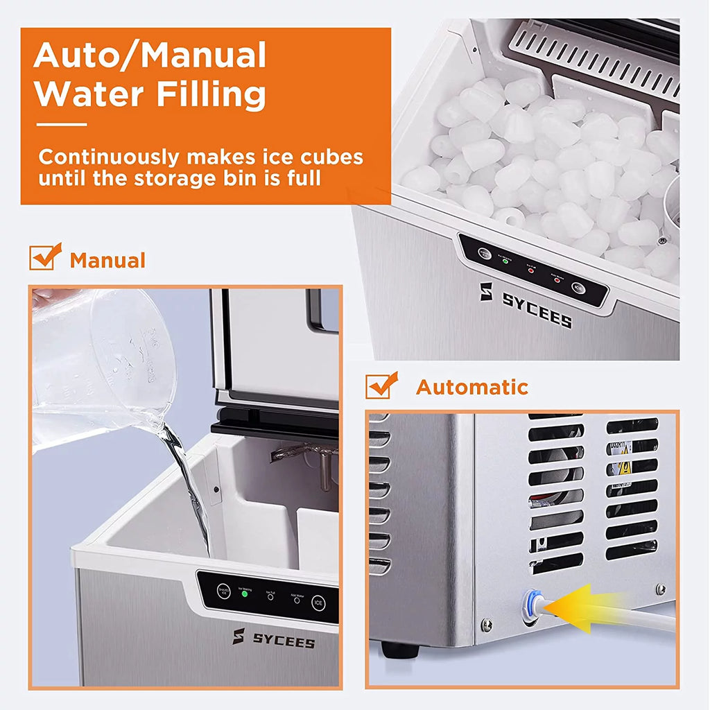 2-in-1 Countertop Ice Maker and Shaver Machine with Ice Scoop and Basket I703