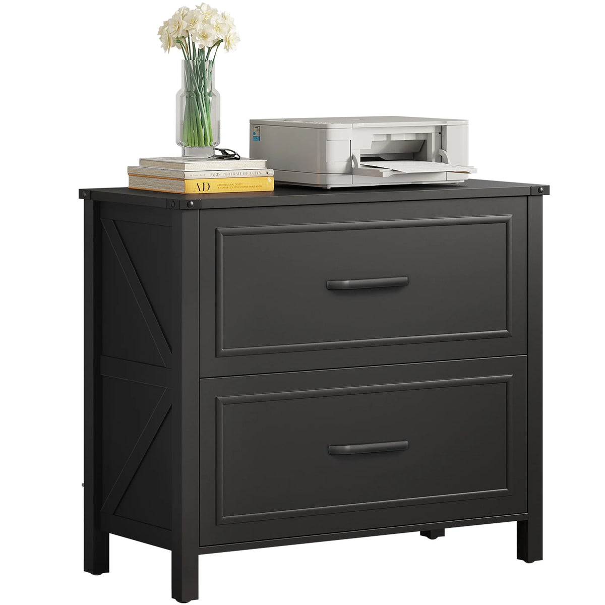 Black 2-Drawer Lateral File Cabinet M871864