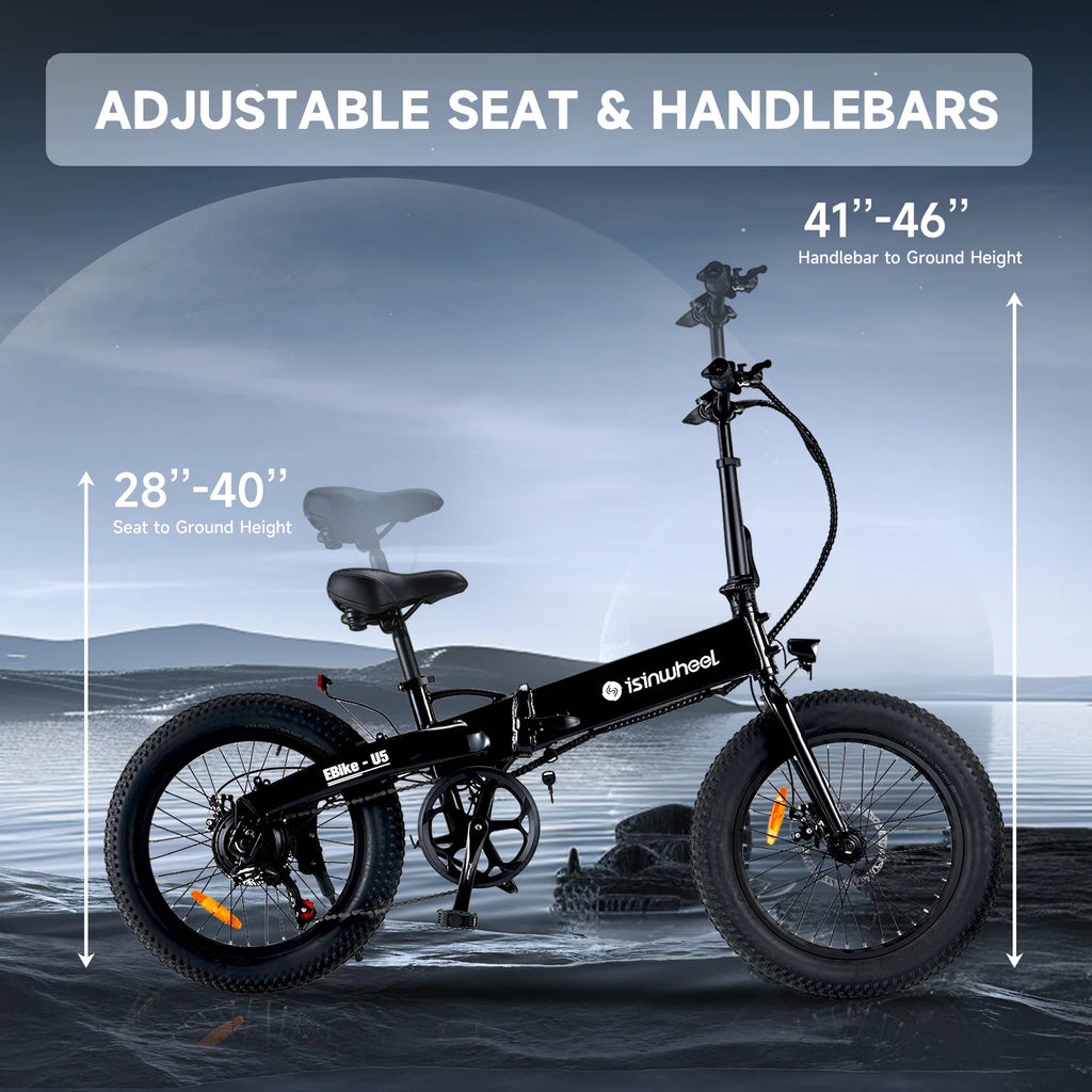 500W 20MPH 48V Removable Battery Folding Electric Bike U8574