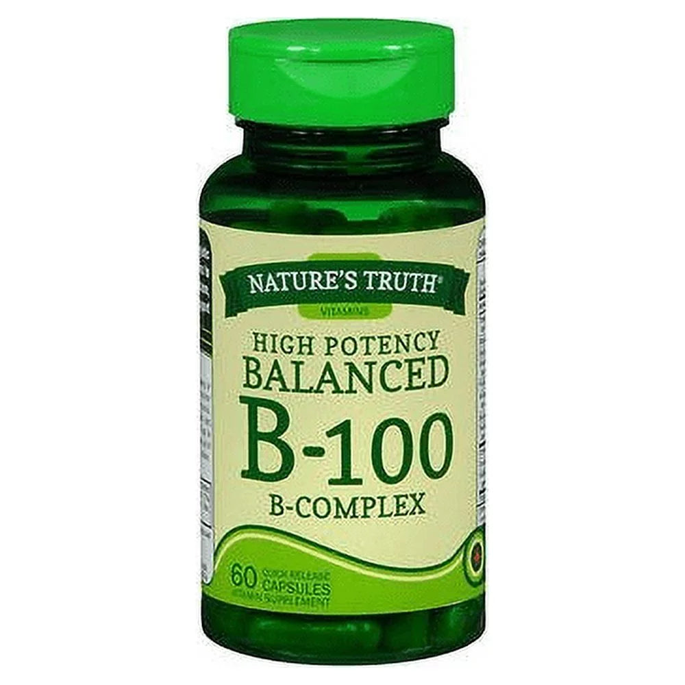 B-100 B-Complex Quick Release Capsules 60 ct Pack of 6 K363