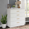 White 4-Drawer Wood Dresser F330392