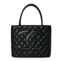 Quilted Medallion Tote Black N7830