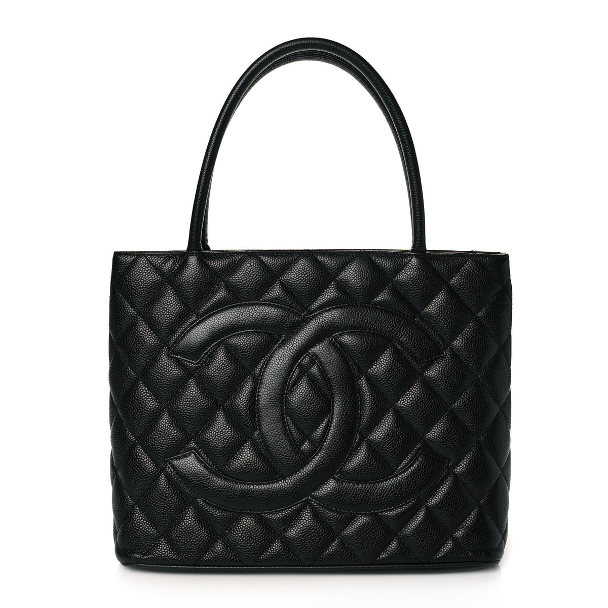 Quilted Medallion Tote Black N7830