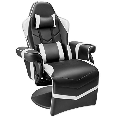 Black Pu Leather Ergonomic Reclining Gaming Sofa Chair with Footrest N15104