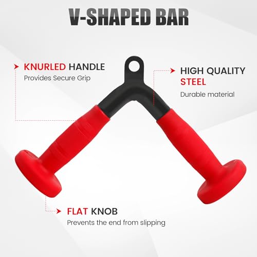 V-shaped Bar LAT Pull Down Bar D Handle with PU Grip S7484
