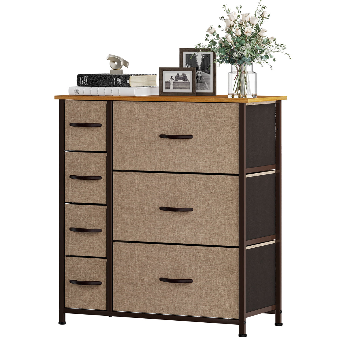 Gray Metal Fabric Wood Drawer Chests L171