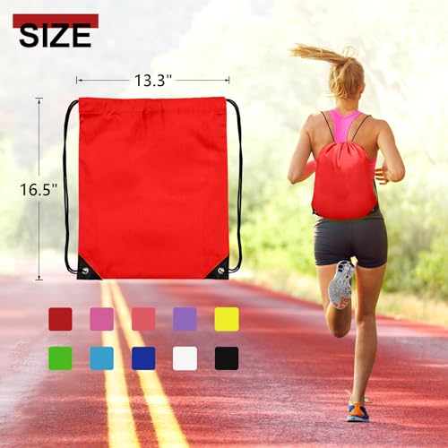 50Pcs Polyester Drawstring Backpack P5616