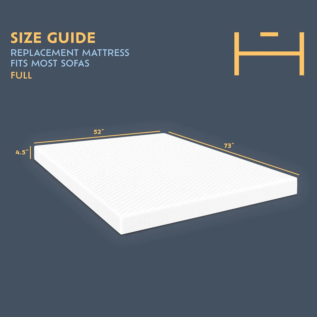 Memory Foam Sofa Bed Replacement Mattress Full Size 4.5 Inch B579616