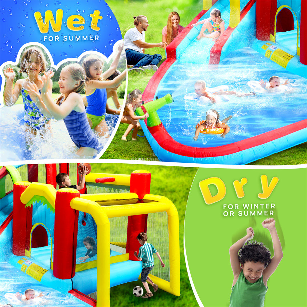 Inflatable Water Slide 7 in 1 Bounce House with Blower F750197