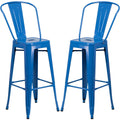 Blue Metal Barstool 4 Stools V243739