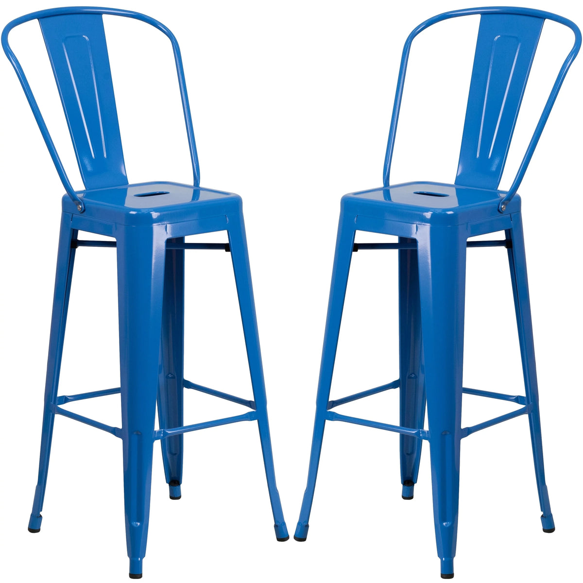 Blue Metal Barstool 4 Stools V243739
