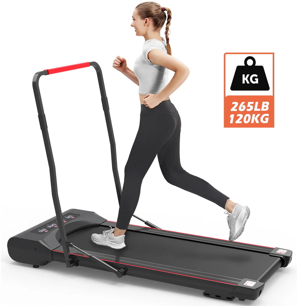 2 in 1 Folding Electric Treadmill with Remote Control Y8488