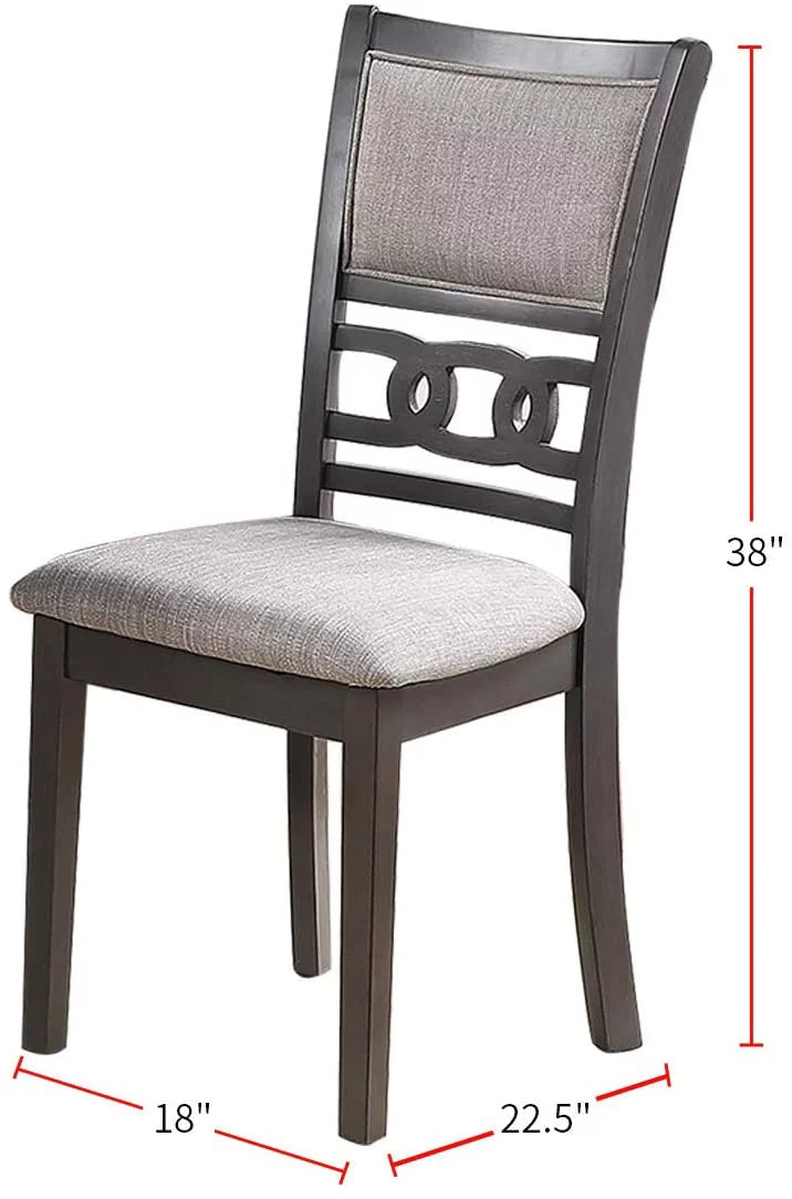 Set of 4 Grey Rubberwood Dining Chairs L4155