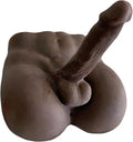 Realistic Torso Sex Doll with Flexible Dildo Black M7958