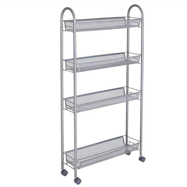 4 Tier Slim Rolling Storage Cart B771017
