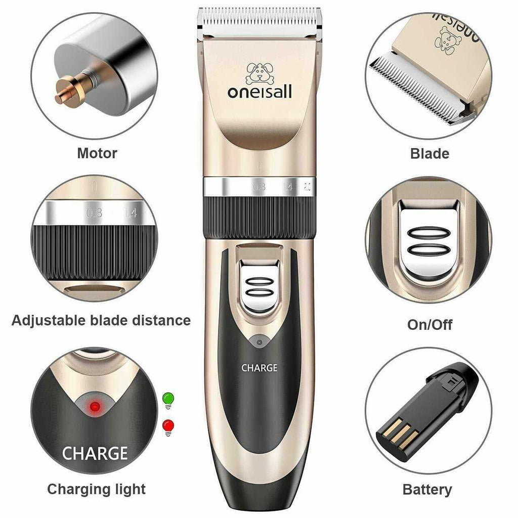 Dog Shaver Clippers Low Noise Rechargeable Cordless Electric Quiet Hair Clippers Set P828