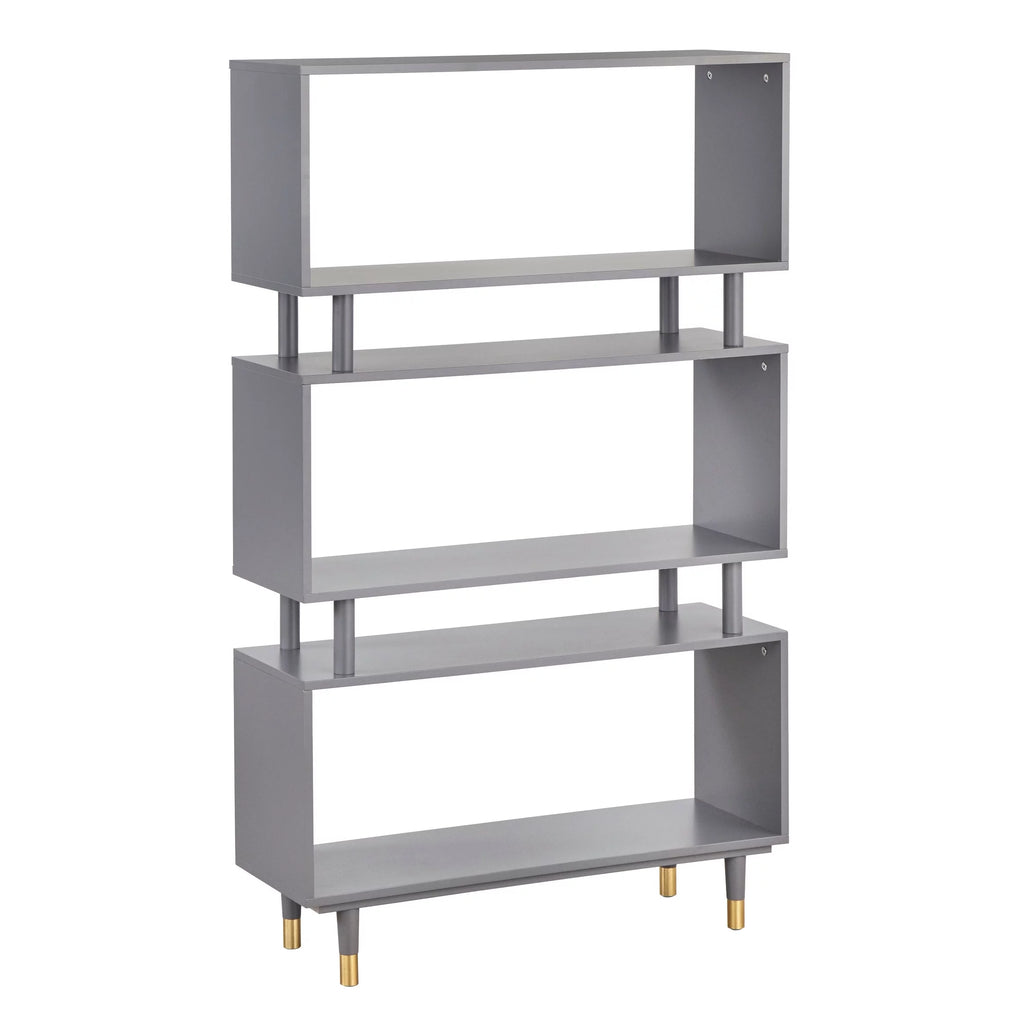 Mid-Century Modern 3-tier Bookshelf Antique Blue C16907