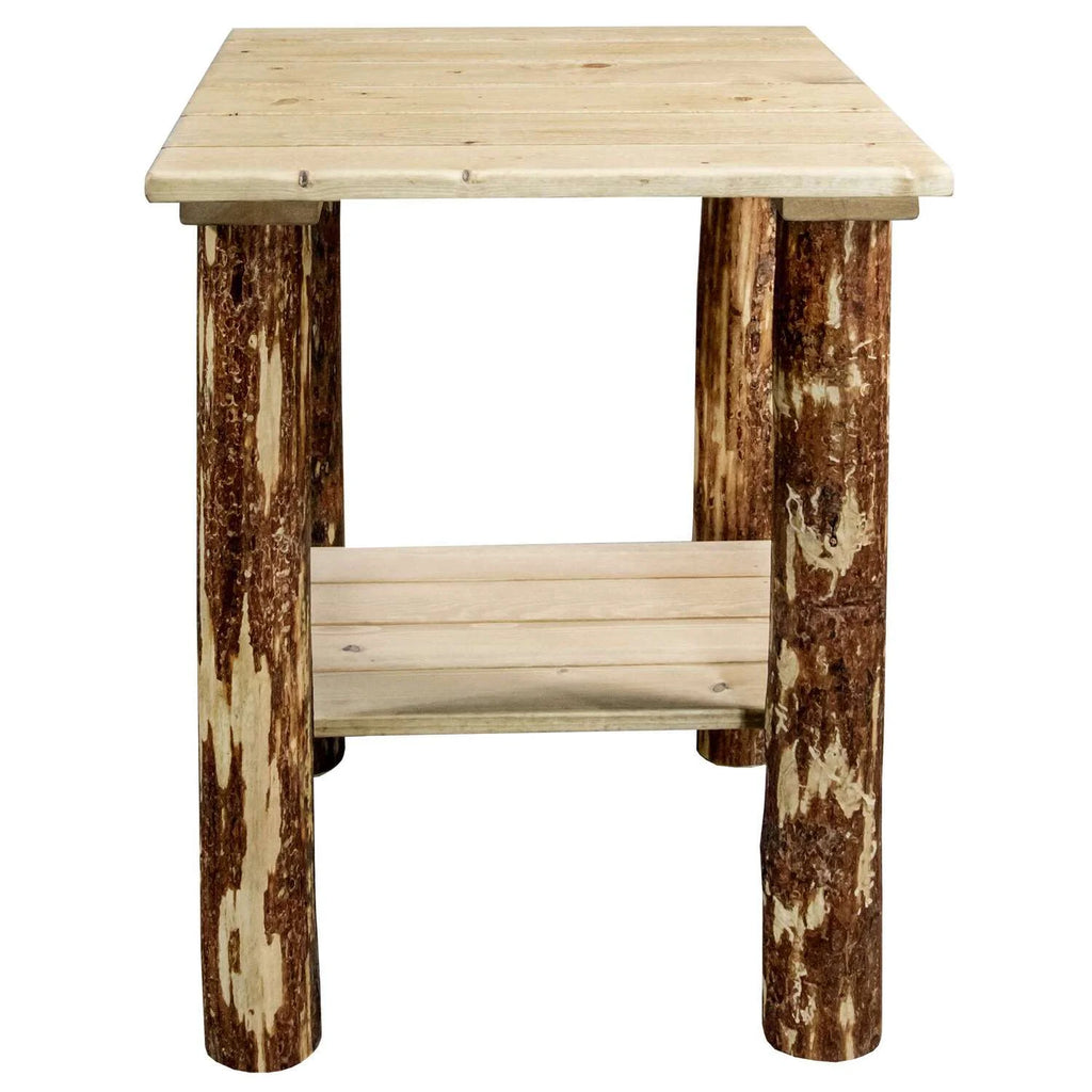 Brown Wood Exterior End Table I951