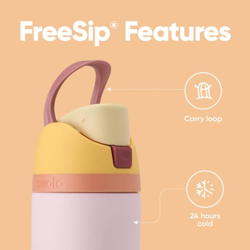 Kids Insulated Stainless Steel Water Bottle with Straw, 16 oz Y613079