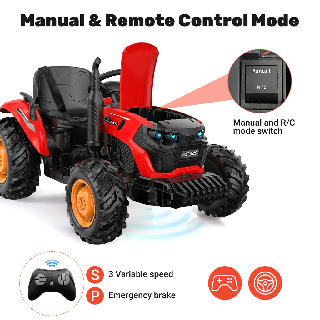 24V Powered Ride on Car Farm Tractor with Remote Control H3392