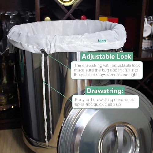 Extra Large Reusable 2 Pack 250 Micron Fine Mesh Brew Bags P636
