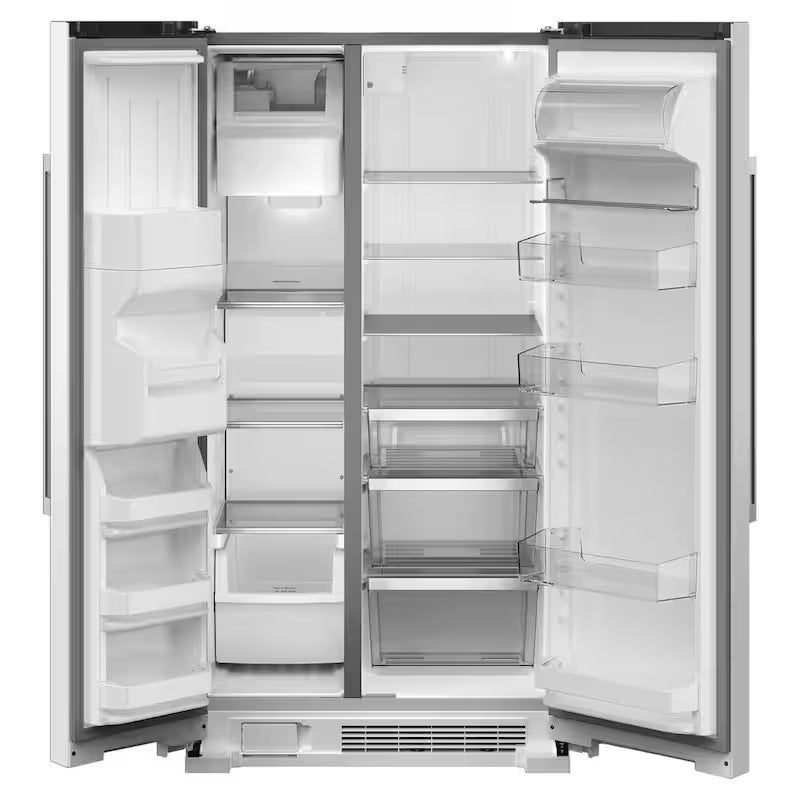 36 in. 25 cu. ft. Side-by-Side Refrigerator in White V2564