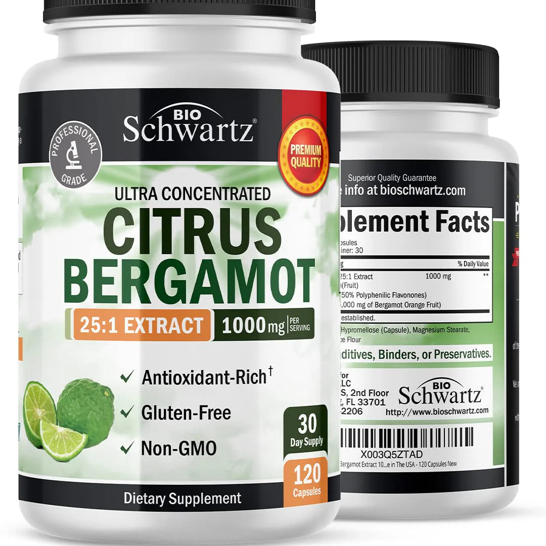 Citrus Bergamot Extract 1000mg 25:1 120 Capsules T2285