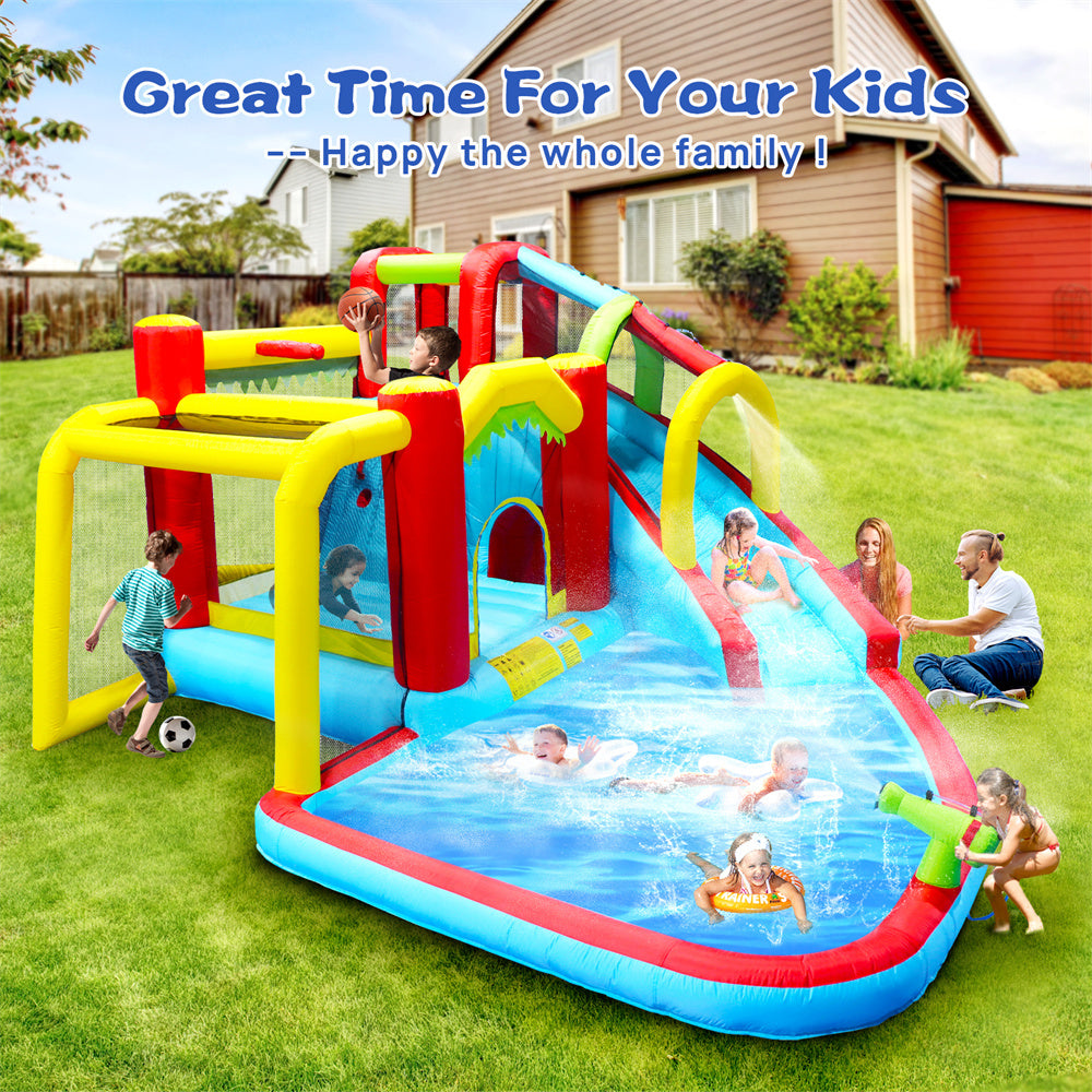 Inflatable Water Slide 7 in 1 Bounce House with Blower F750197