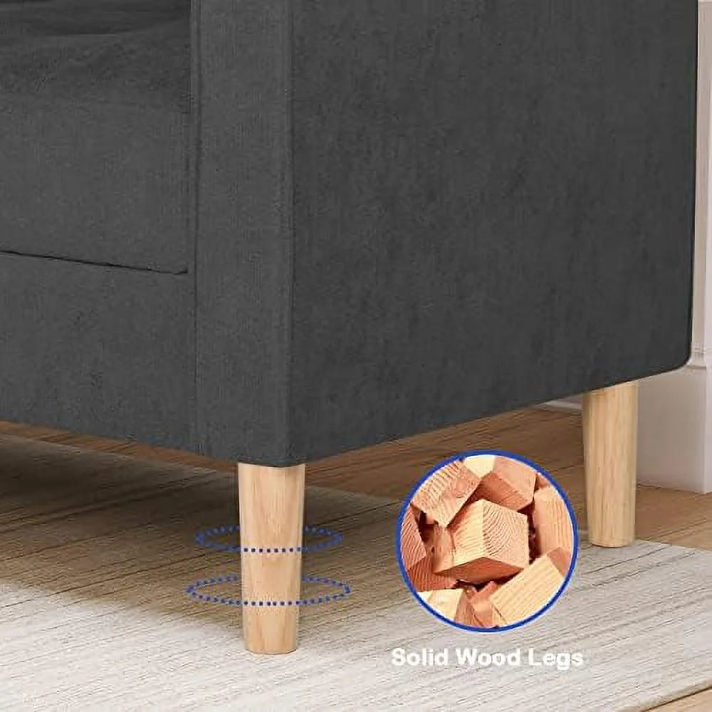 54.5" Upholstered Loveseat Sofa with Metal Legs S183723