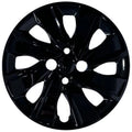 Black Set of 4 Bolt On Hubcaps G720