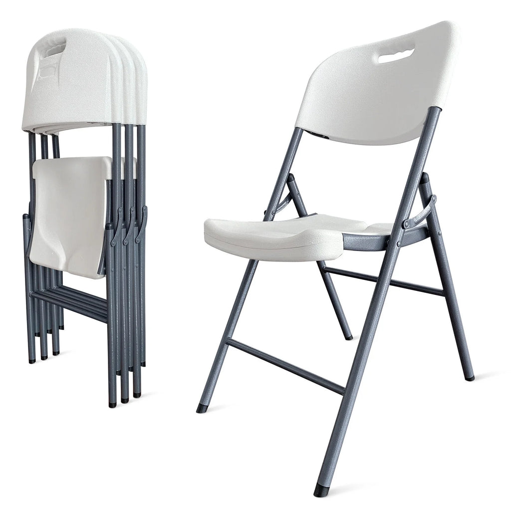 White 20 Pack Plastic Folding Chairs C7857