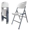 White 20 Pack Plastic Folding Chairs C7857