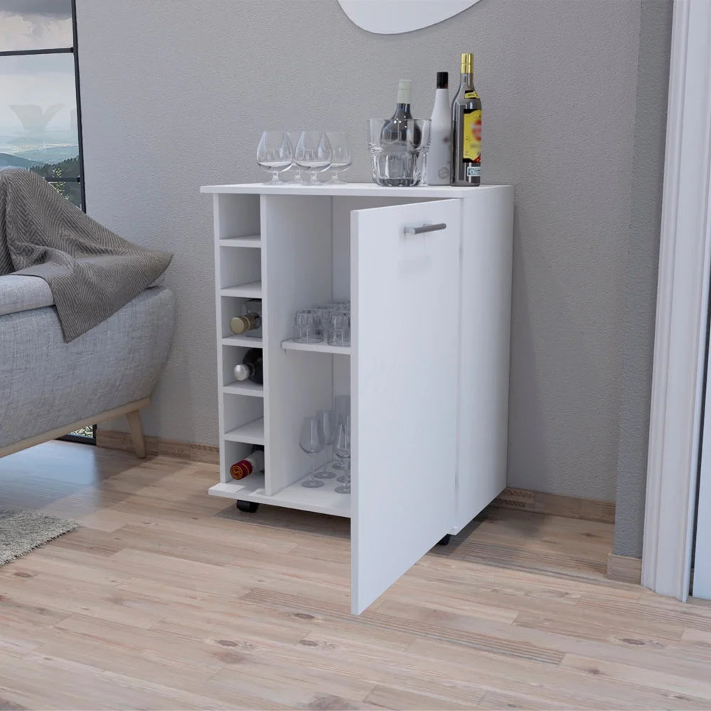 White Bar Cart X97435