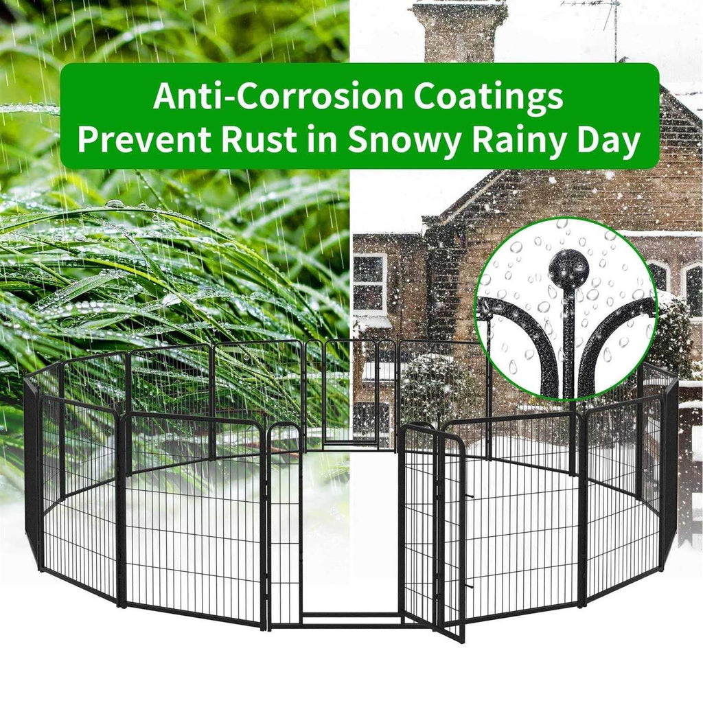 Heavy Duty Anti-Rust Dog Playpen with Doors X9262