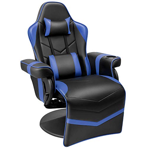 Black Pu Leather Ergonomic Reclining Gaming Sofa Chair with Footrest N15104