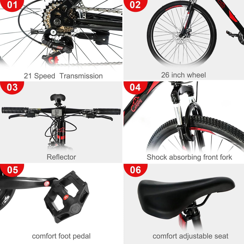 Folding 21 Speed 26 Wheel Steel Frame Mountain Bike M52642
