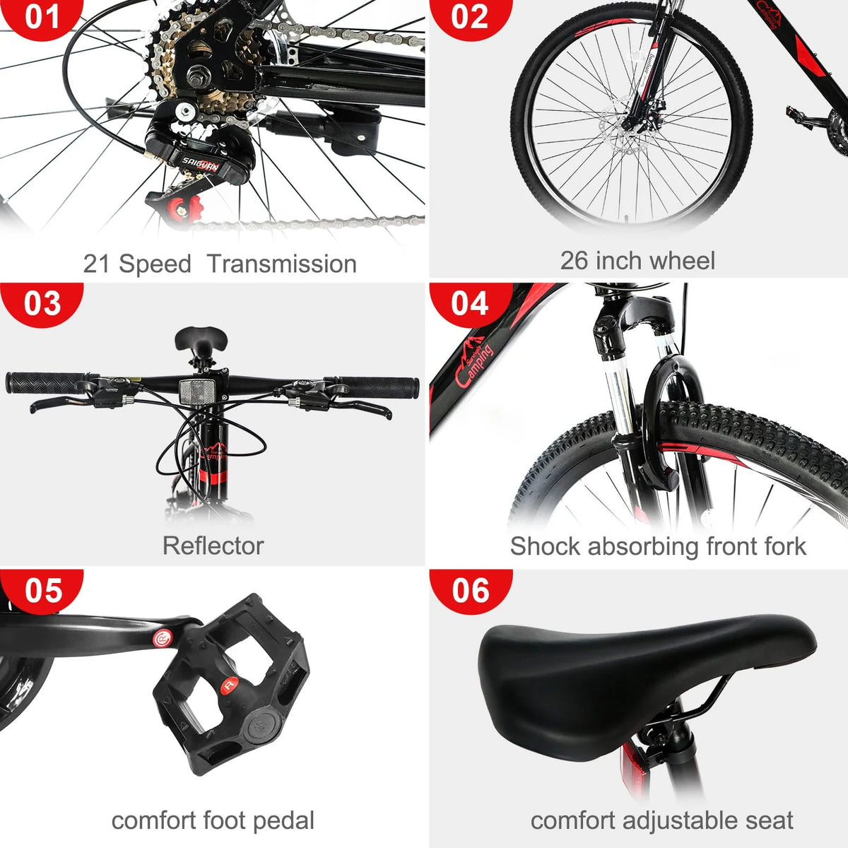 Folding 21 Speed 26 Wheel Steel Frame Mountain Bike M52642