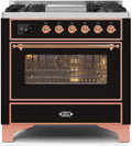 Glossy Black Dual Fuel Natural Gas Range Y619559