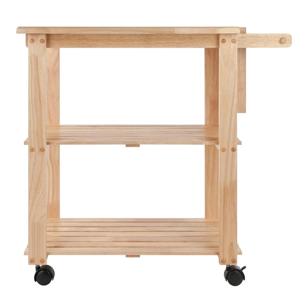 Wood Butcher Block Kitchen Cart in Natural Y596226