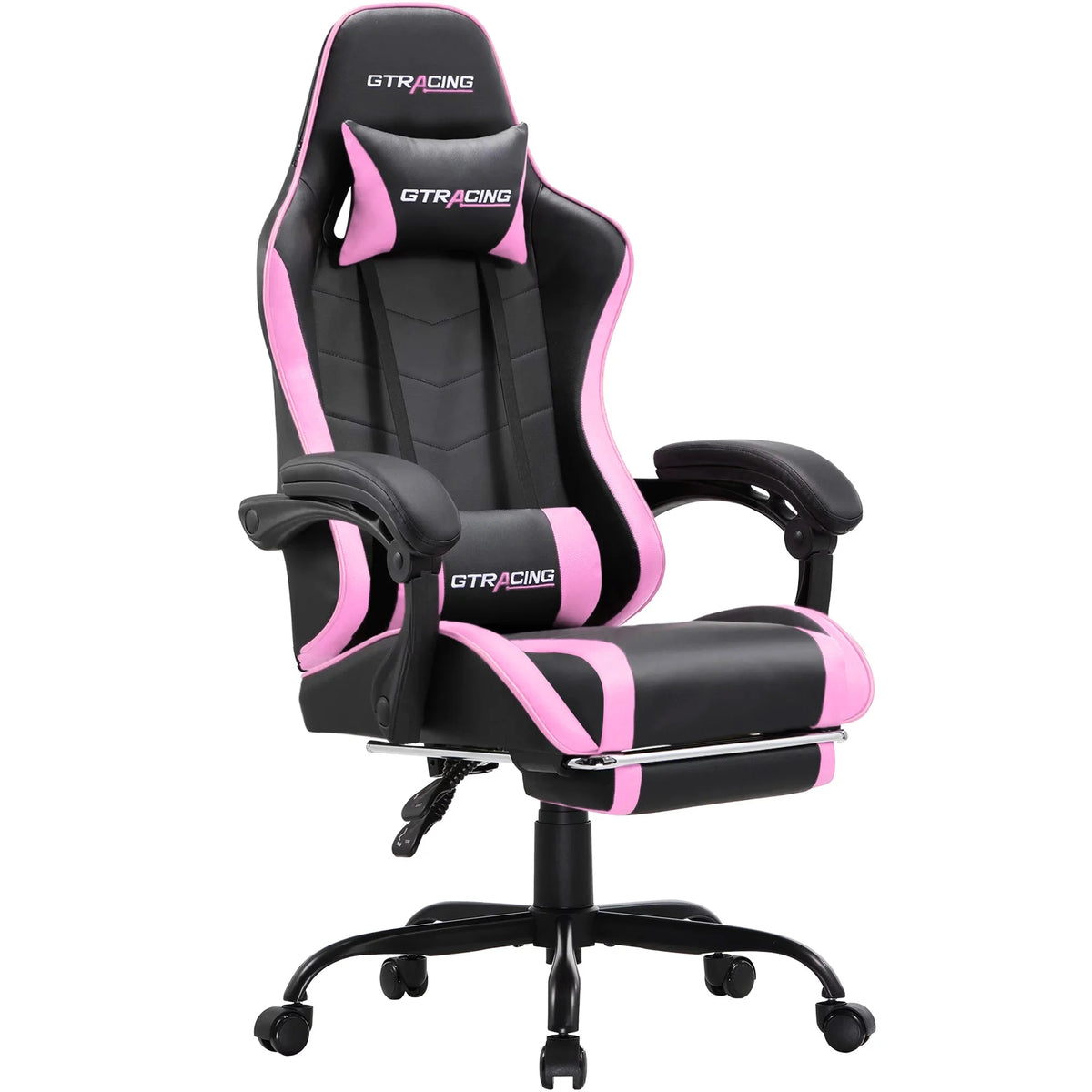 White Height Adjustable Reclining Gaming Chair with Footrest G28599