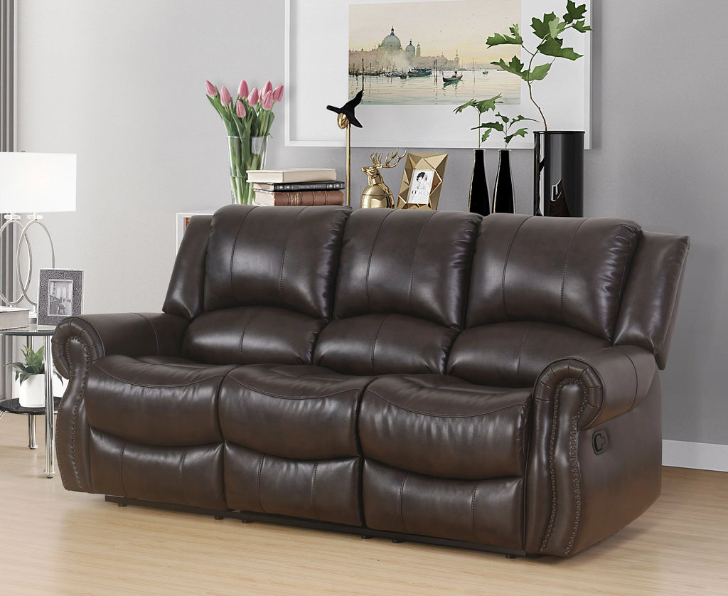 Brown Reclining Sofa X49135
