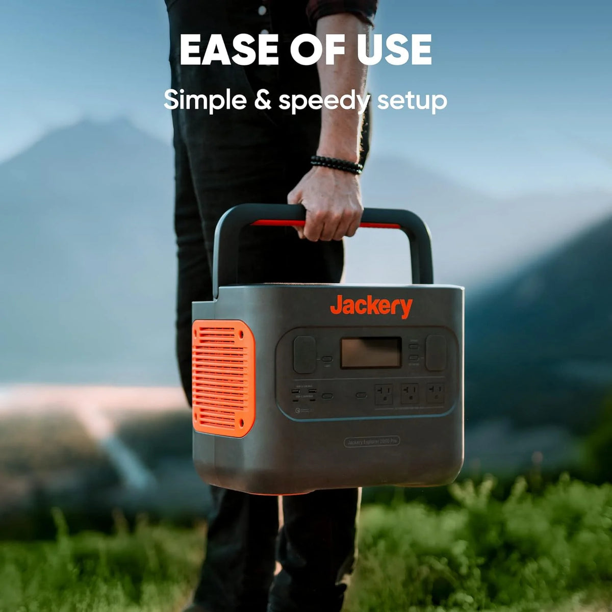 Portable Power Station, 2160Wh Capacity with 3x2200W AC Outlets D268