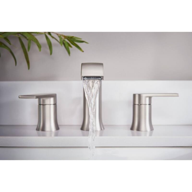 8 in. Widespread Double Handle Bathroom Faucet Brushed Nickel M38023