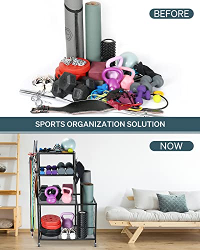 Home Gym Storage Rack with Wheel E1572